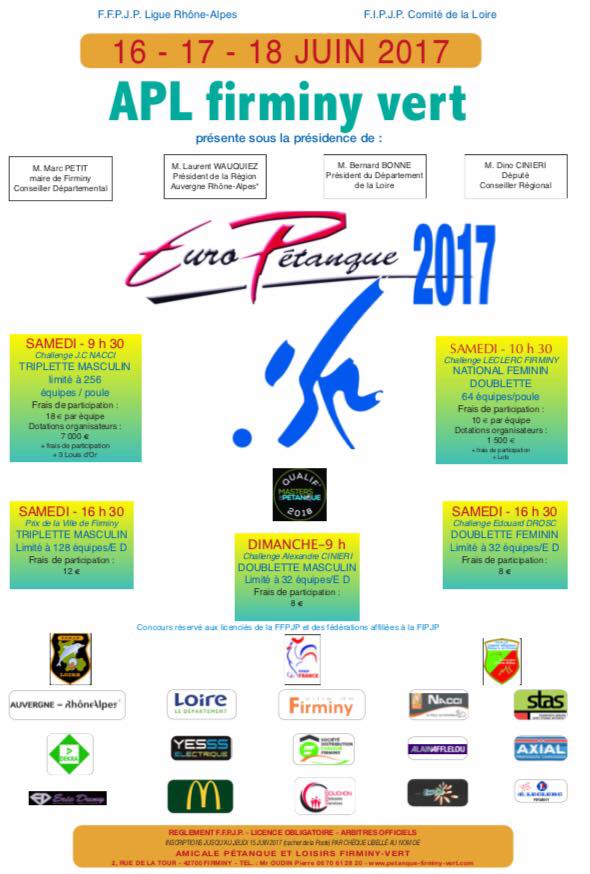 EUROPETANQUE de FIRMINY EUROPETANQUE de FIRMINY