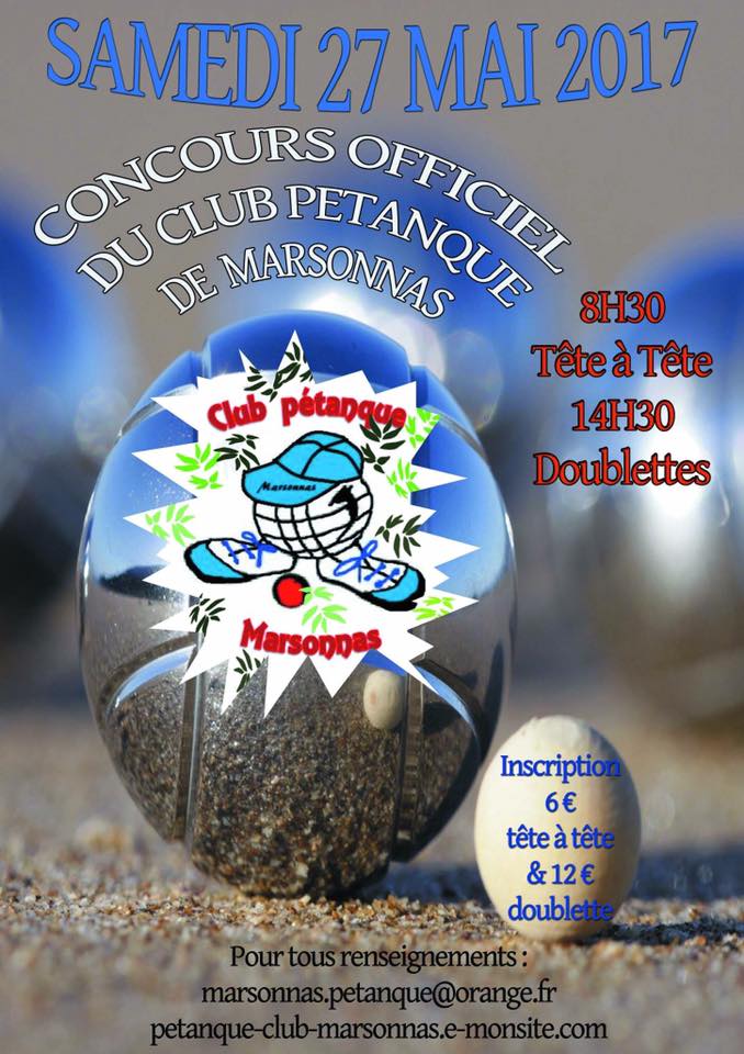 Pourquoi pas à MARSONNAS le 27/05 ? Pourquoi pas à MARSONNAS le 27/05 ?