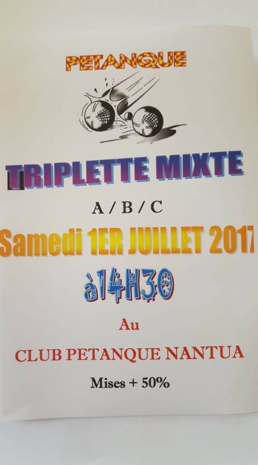 Triplette mixte à NANTUA. Triplette mixte à NANTUA.