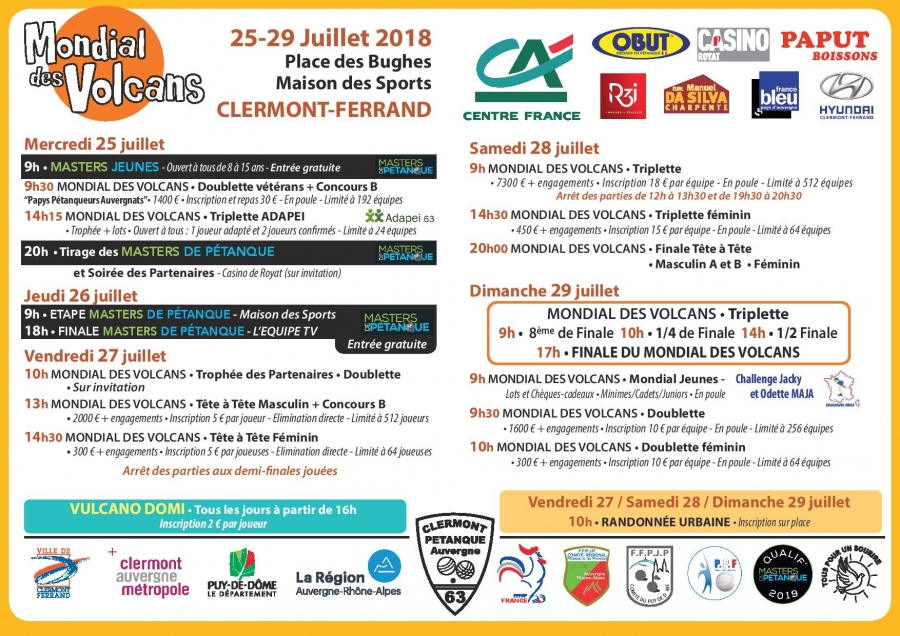 MONDIAL des volcans 2018.
