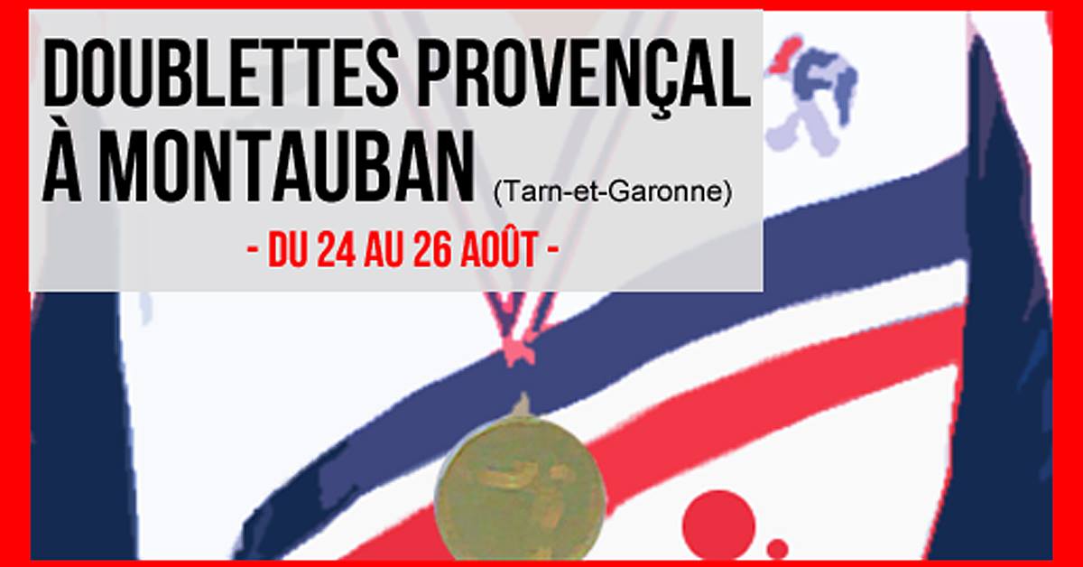 Championnat de France doublette provençal.