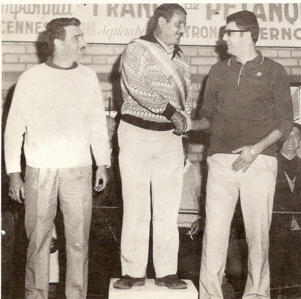 1er Champion de France tête à tête à Paris 1966 Ange ARCOLAO dit "Bébert de Cagnes"