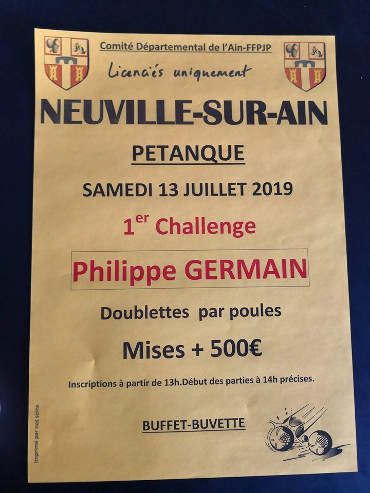 Doublette à NEUVILLE/AIN. Doublette à NEUVILLE/AIN.