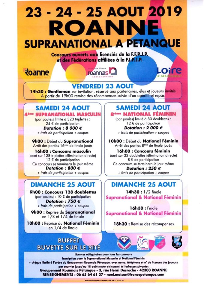 SUPRANATIONAL de ROANNE. SUPRANATIONAL de ROANNE.