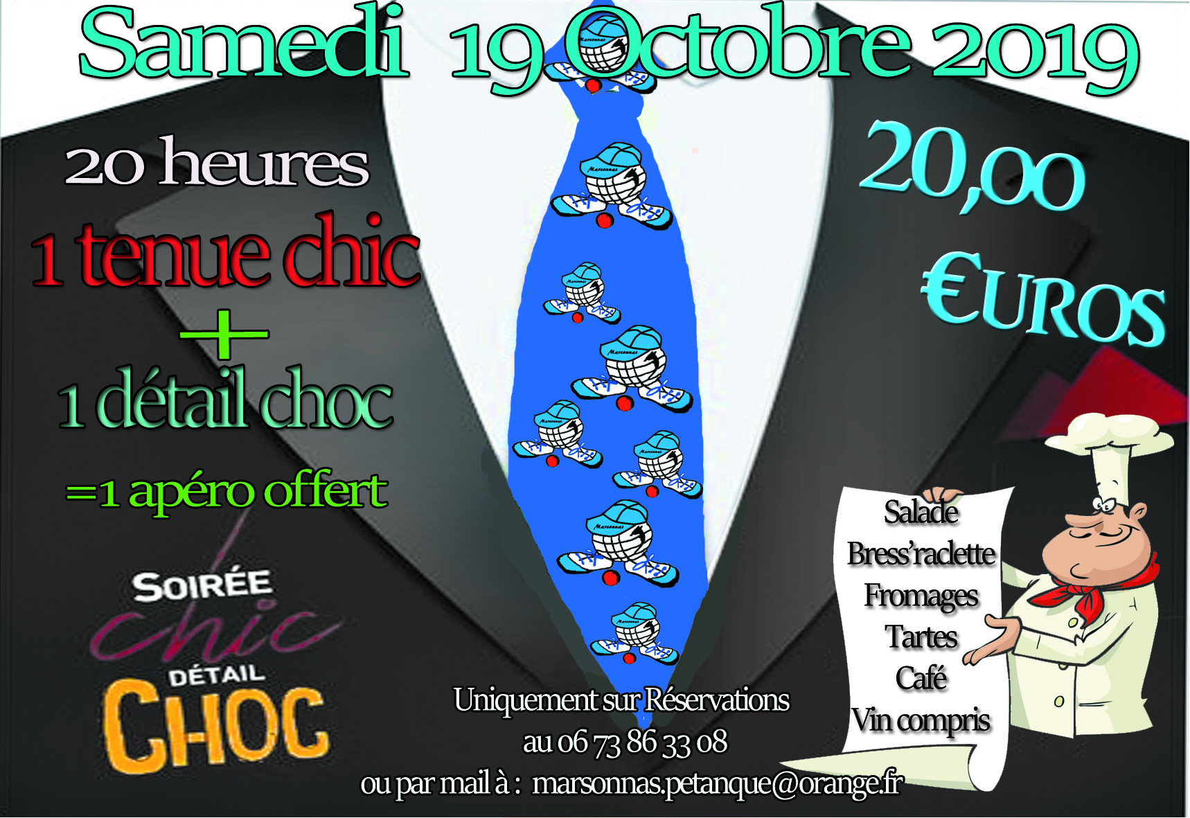 Soirée chic détail choc à MARSONNAS. Soirée chic détail choc à MARSONNAS.