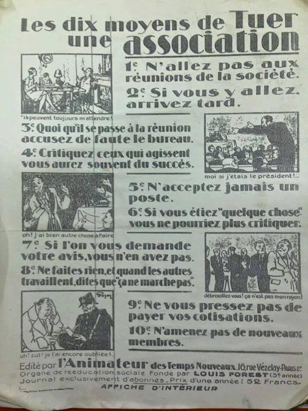 Cela pourrait s'appliquer à un club de pétanque !!!!
