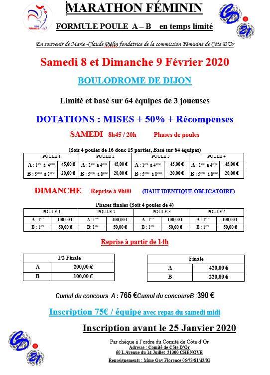 Marathon féminin de DIJON. Marathon féminin de DIJON.