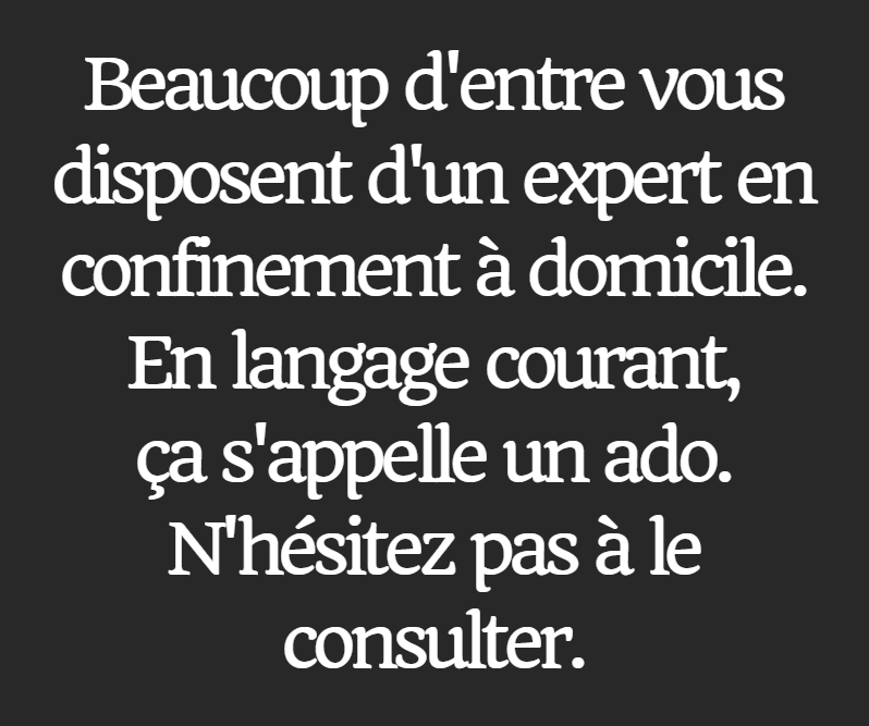 Les perles du net sur le confinement  n°8