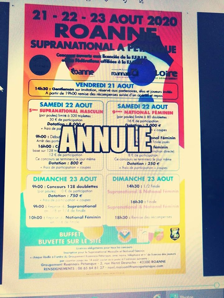 Annulation à ROANNE. Annulation à ROANNE.