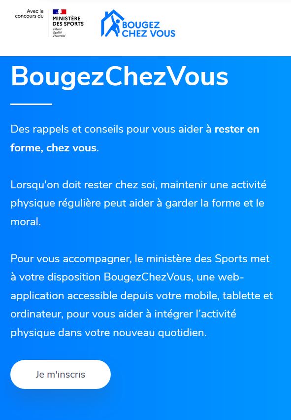 Pour une activité régulière à domicile . Pour une activité régulière à domicile .
