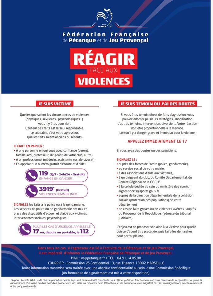 Les recommandations de la FFPJP face aux violences Les recommandations de la FFPJP face aux violences