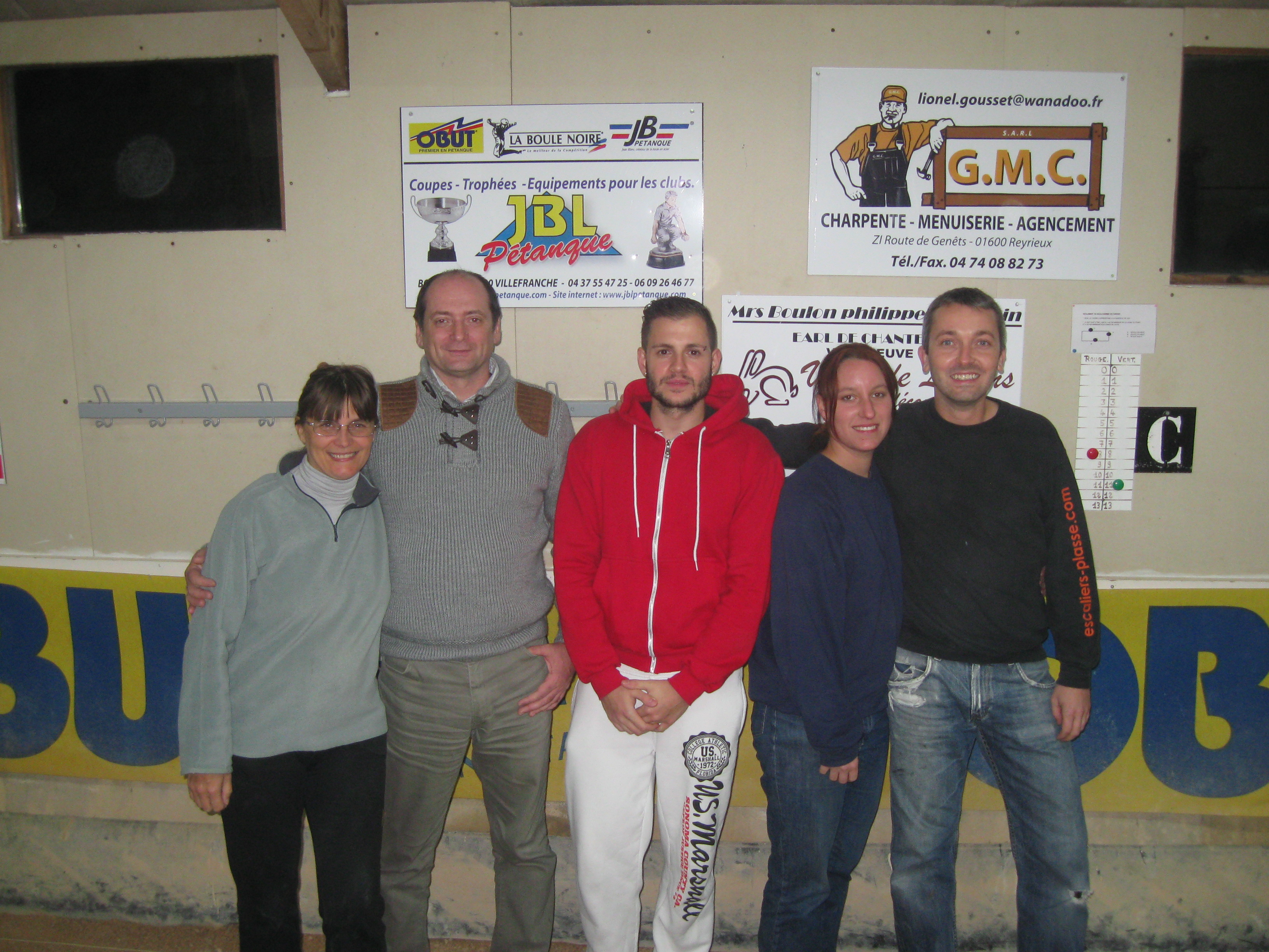 De gauche à droite : Christine, eric, Pierre B.,Murielle et Norbert