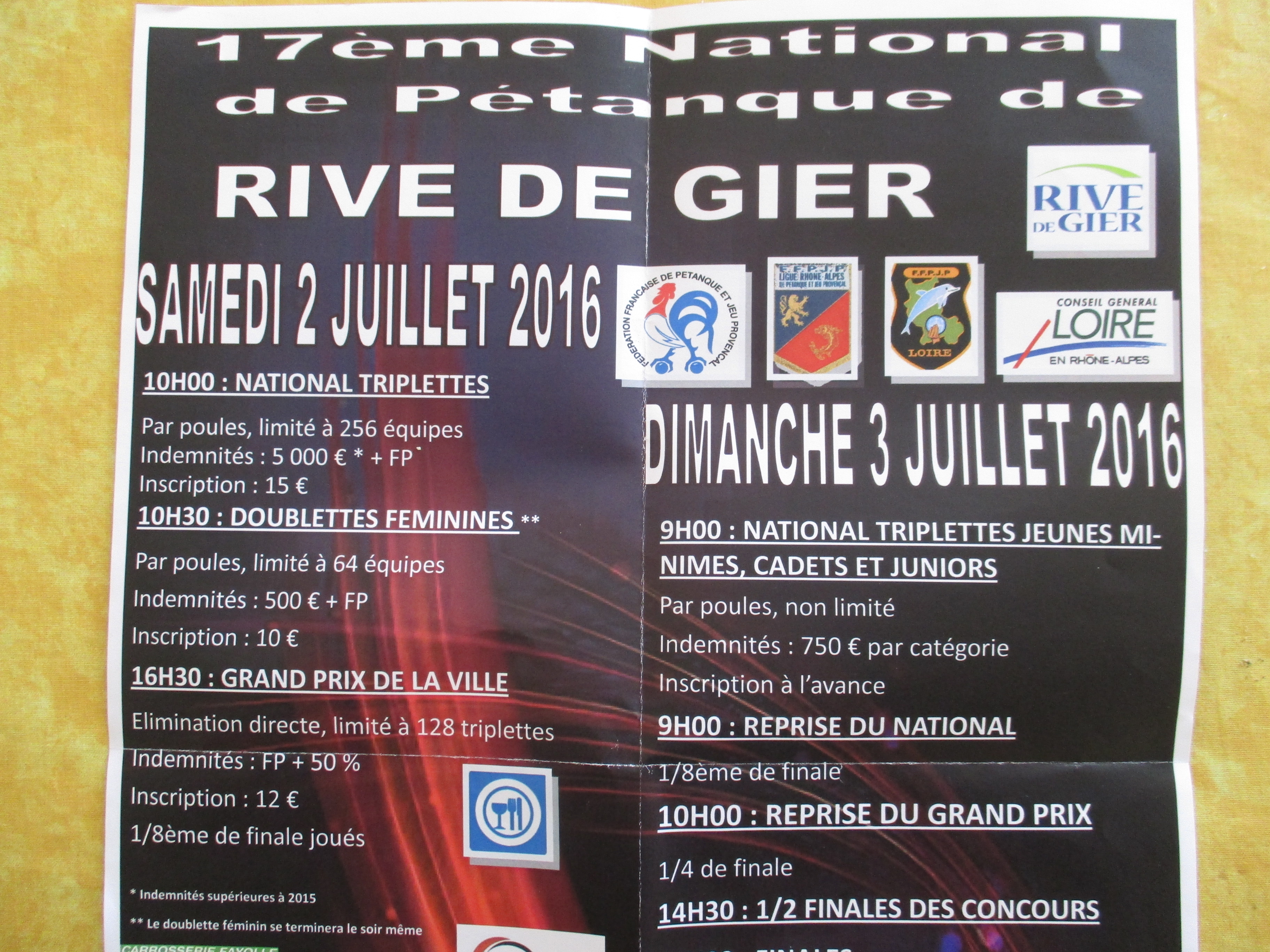 NATIONAL de RIVE DE GIER.