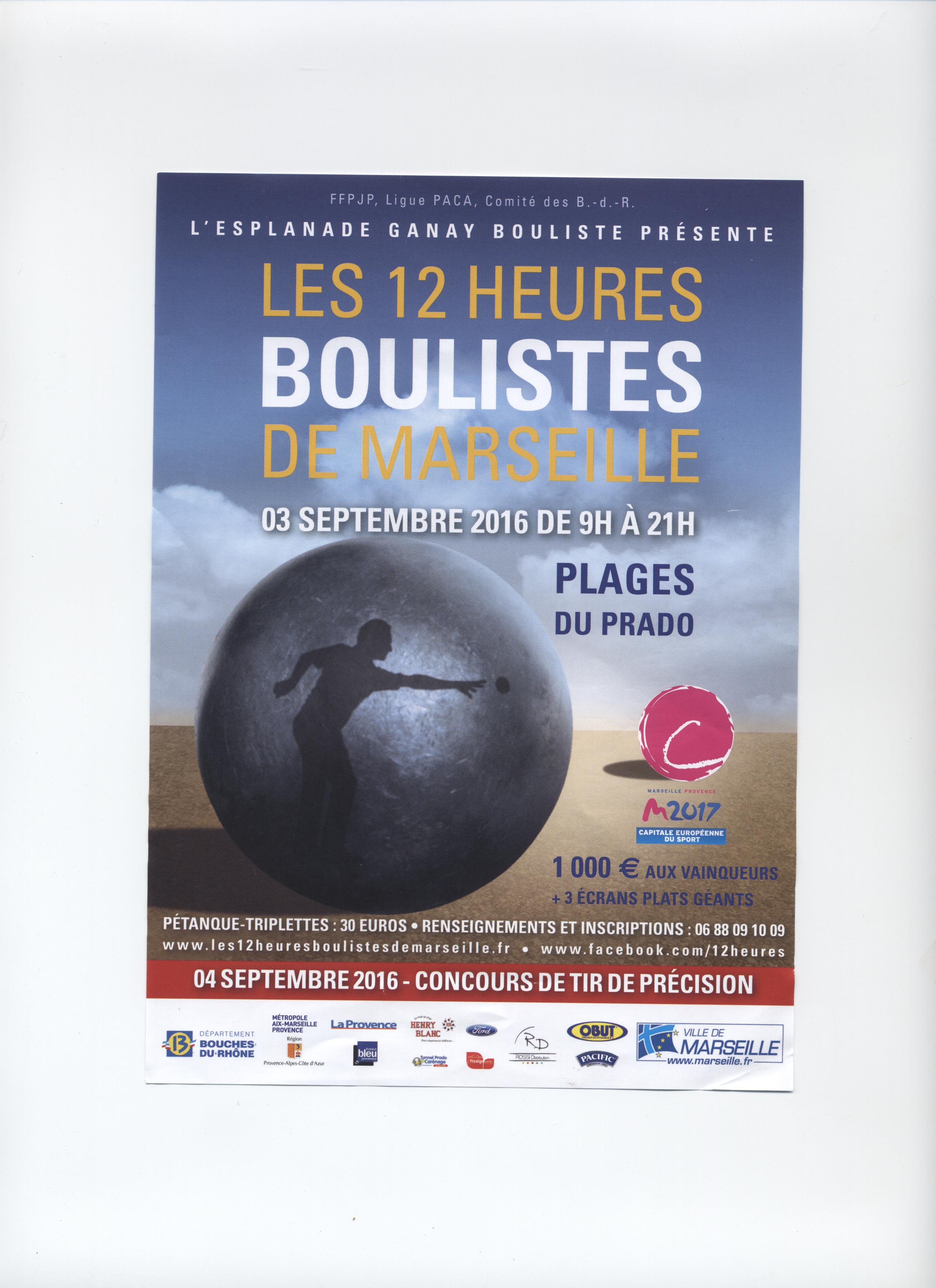 12h boulistes de MARSEILLE.