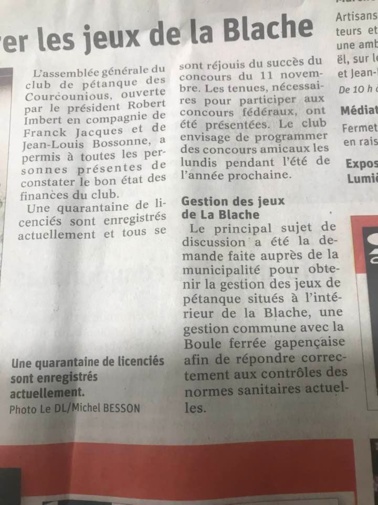 DROIT DE REPONSE du GAP ALPES PETANQUE HAUTES-ALPES