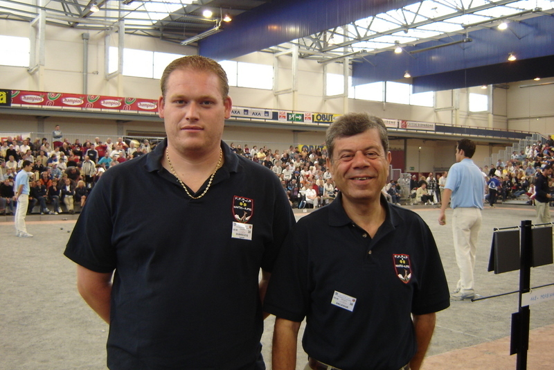 Lionel DUBREUCQ et René CEAS, Délégué heureux de la prestation de son protégé.