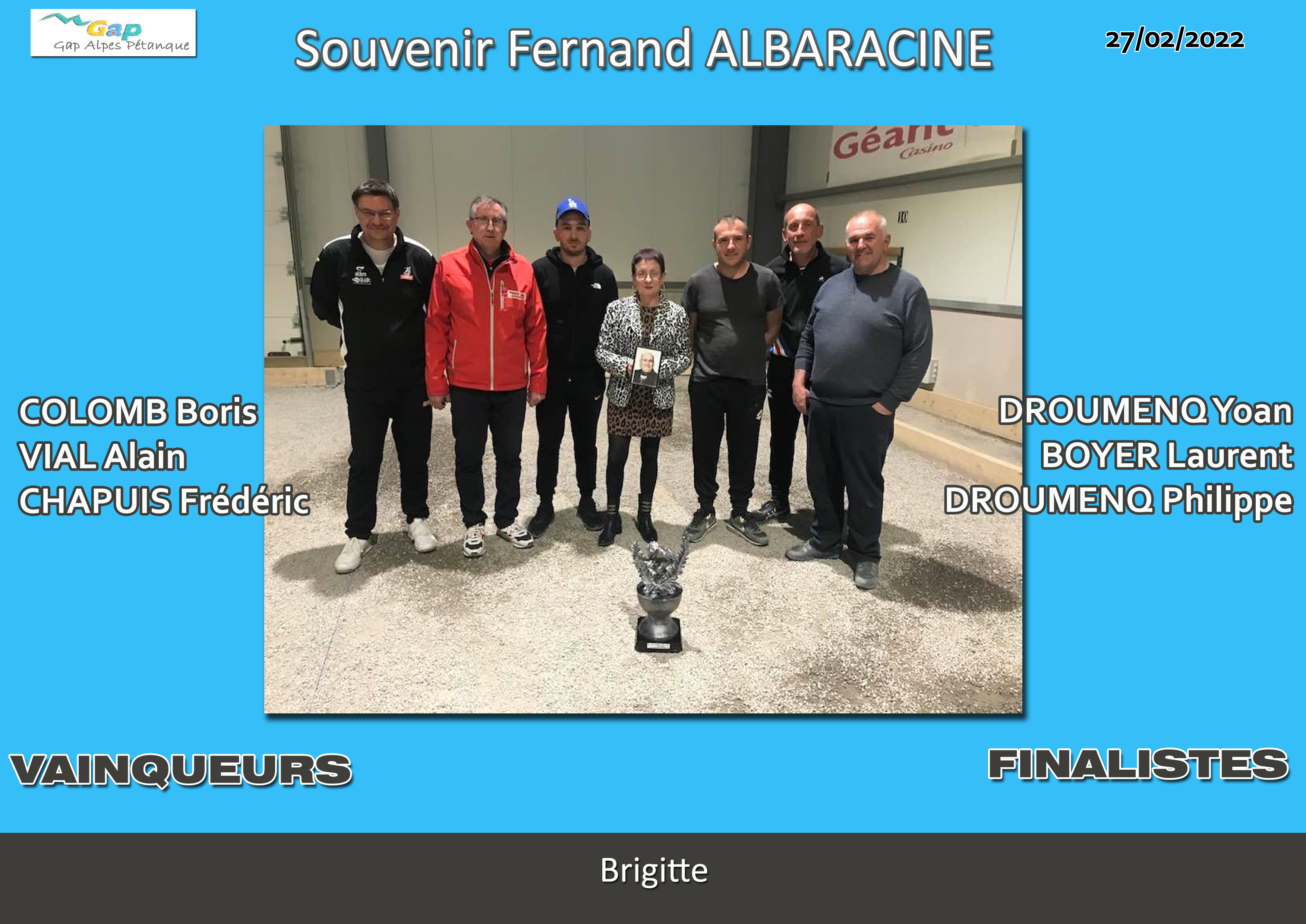 SOUVENIR FERNAND ALBARACINE, JEU PROVENCAL TRIPLETTE