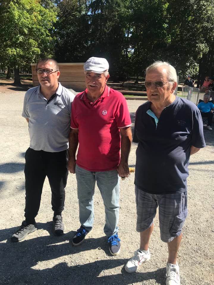 Michel PARA - Ilir KUQI - Alain PELLOUX vainqueurs du Souvenir Jules LORENZELLI au 49ème CRITERIUM BOULISTE de la ville de GAP et des HAUTES-ALPES