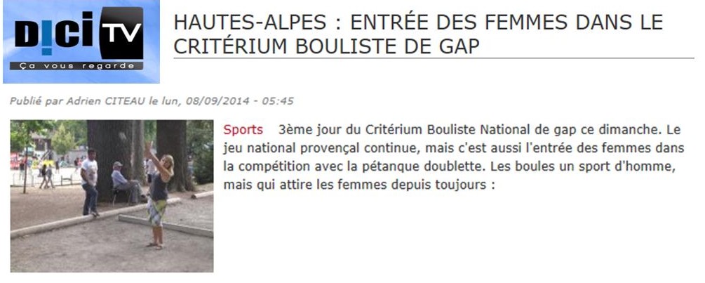 LE CRITERIUM DE GAP AVEC  DICI - TV !