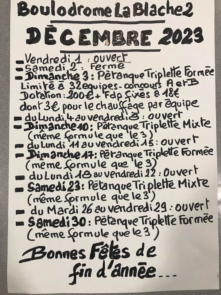 INSCRITS AUX CONCOURS DU MOIS DE DECEMBRE 2023