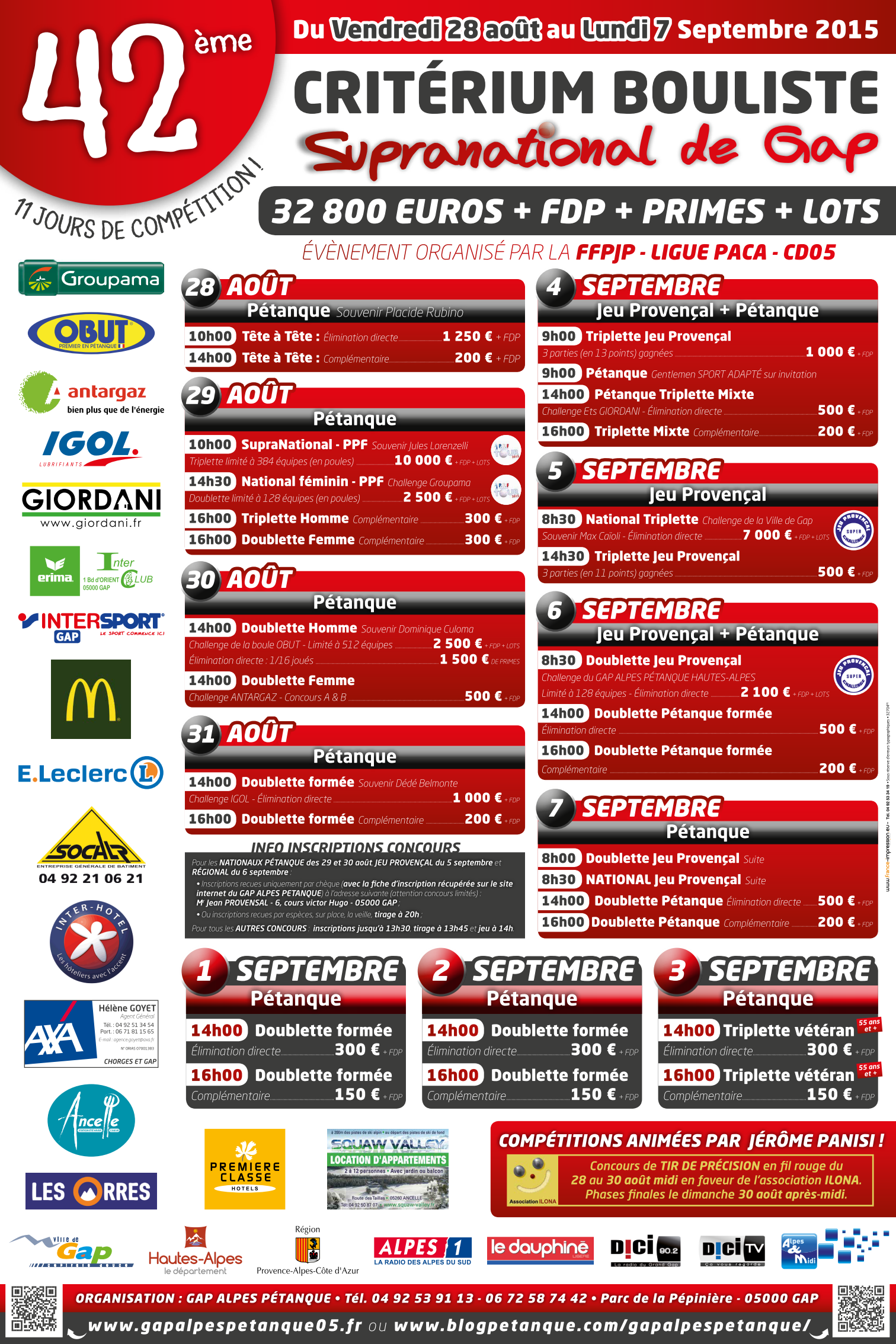 Critérium de la ville de GAP 2015 AFFICHE officielle Critérium de la ville de GAP 2015 AFFICHE officielle