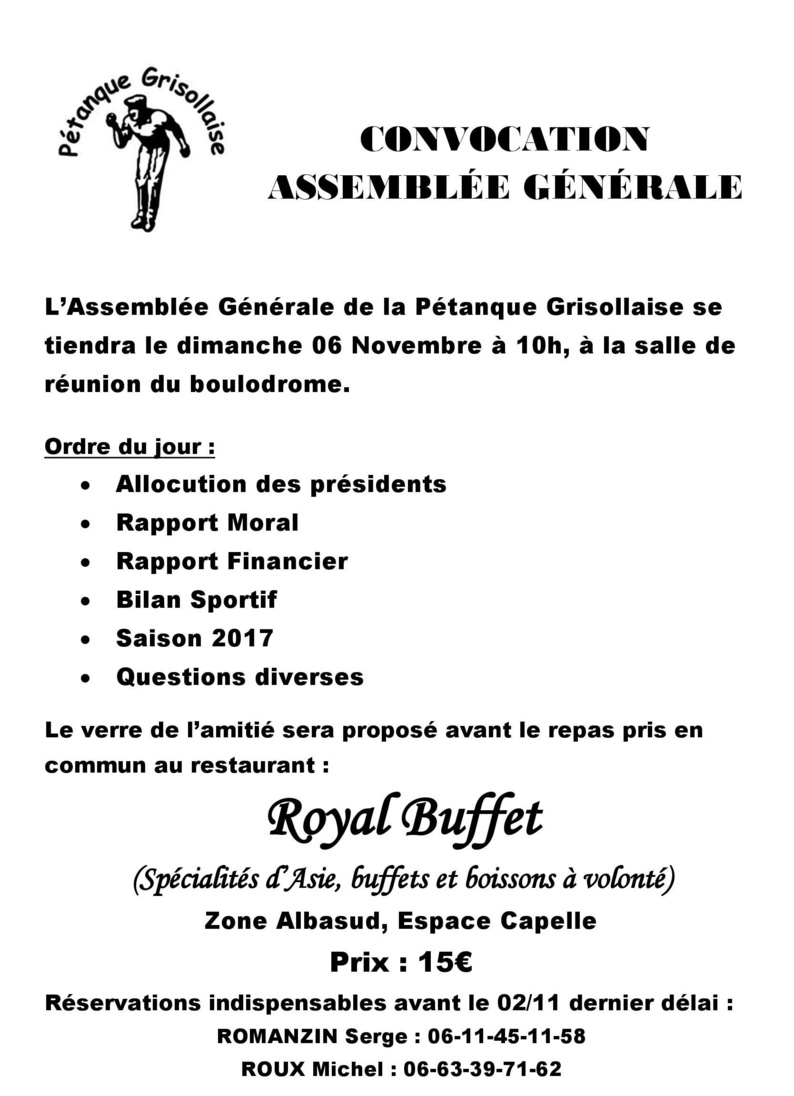 Assemblée Générale Assemblée Générale