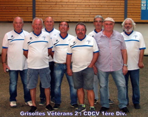 Bilan sportif 2016 N°6 : Les Vétérans 2 en CDCV 1ère Div. Bilan sportif 2016 N°6 : Les Vétérans 2 en CDCV 1ère Div.