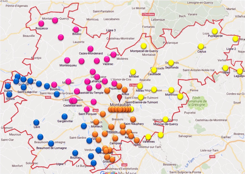 Qualifications 2017 : Le département organisé en 4 secteurs géographiques Qualifications 2017 : Le département organisé en 4 secteurs géographiques
