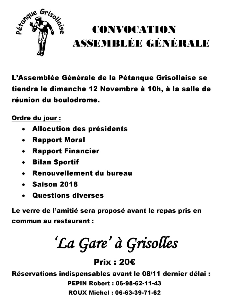 Assemblée Générale Assemblée Générale