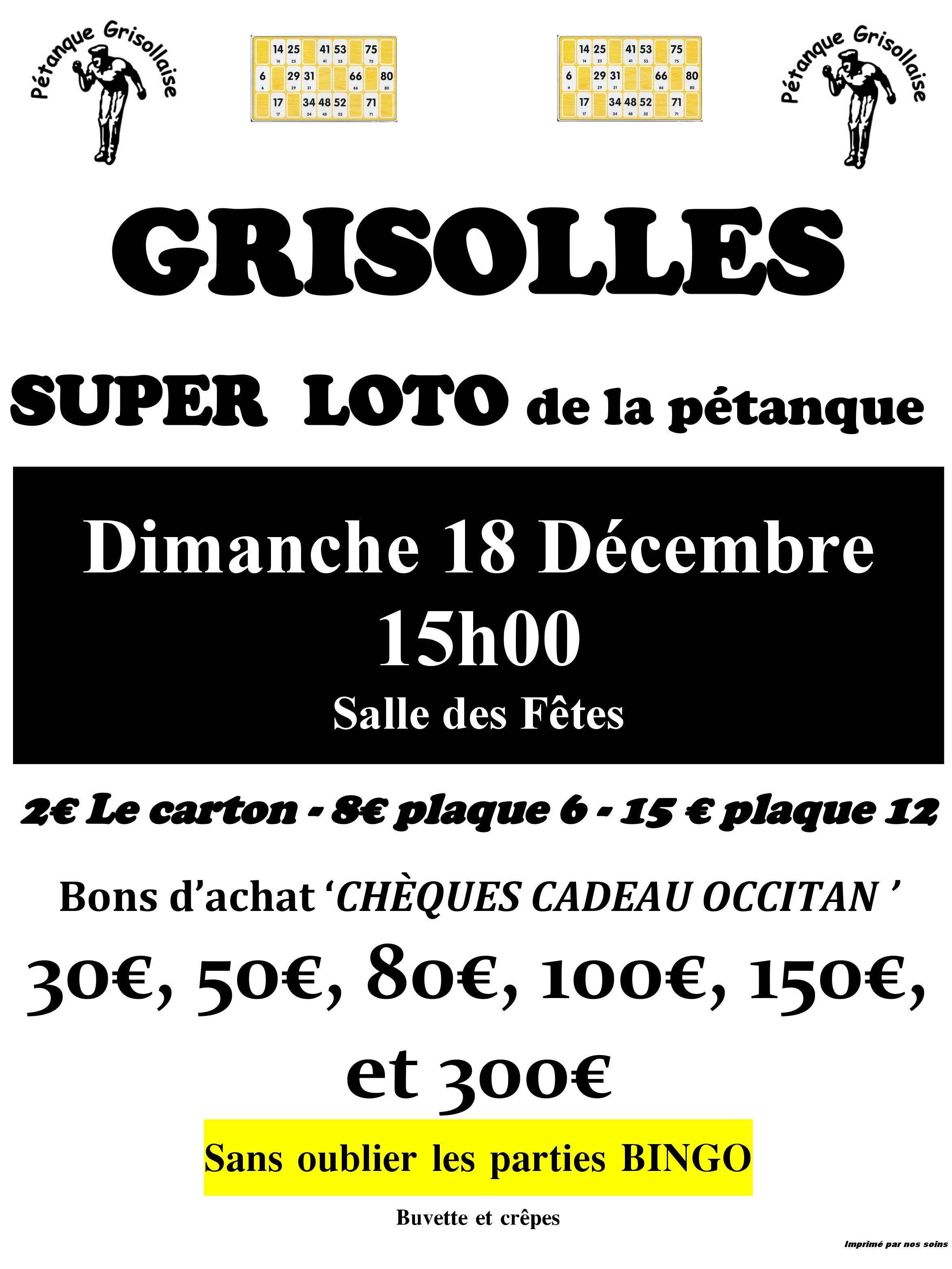 Loto du 18 Décembre