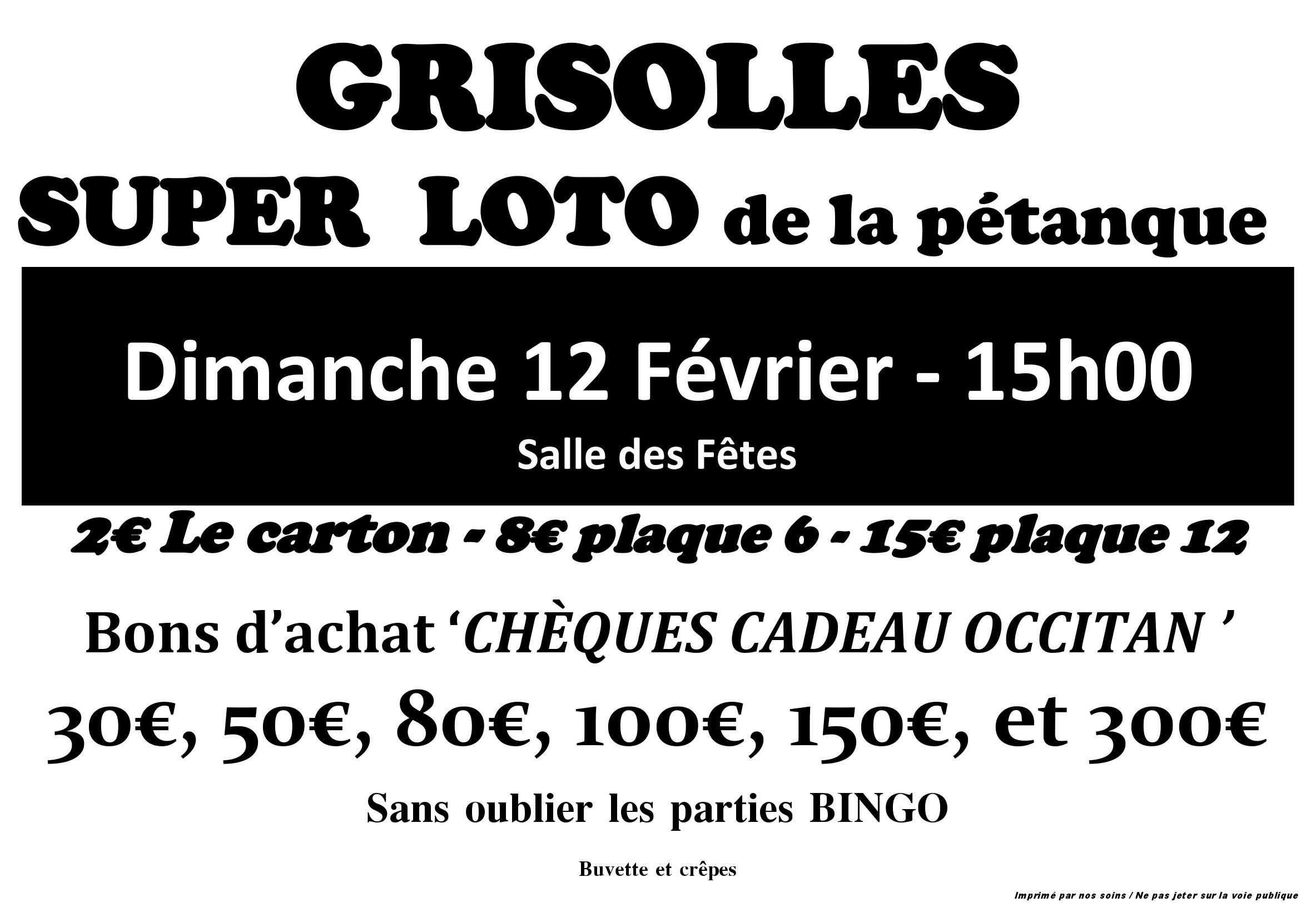 Loto du 12 Février