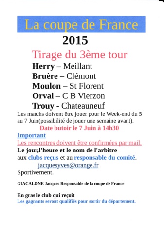 coupe de france 3ème tour
