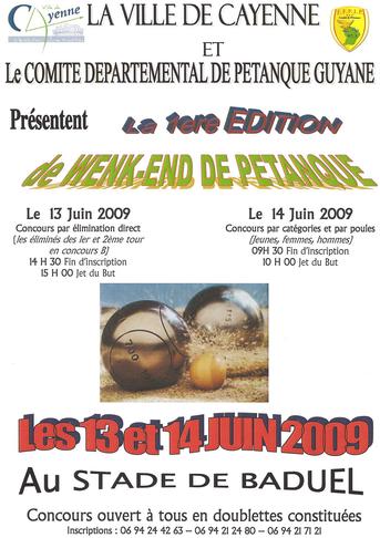 Grand Prix Ville de Cayenne 1ère Edition : WEEKEND De Pétanque
