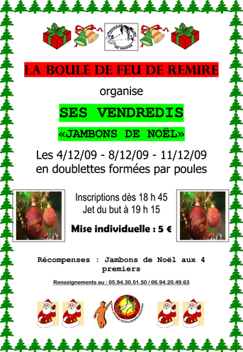 Gagnez des jambons de Noël à la Boule de Feu de Rémire !