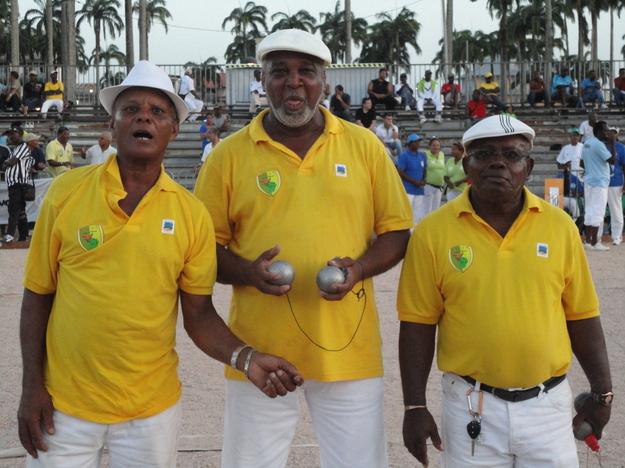 Ferguy JOISIN, Domil REMION et Yves SAINT-CLAIR de la Guyane, champions Vétérans Antilles-Giyane 2011.