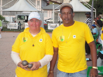 Juliette BOIZAN, Championne Antilles-Guyane 2011 en tête à tête et son délégué, Maurice PLACIDE