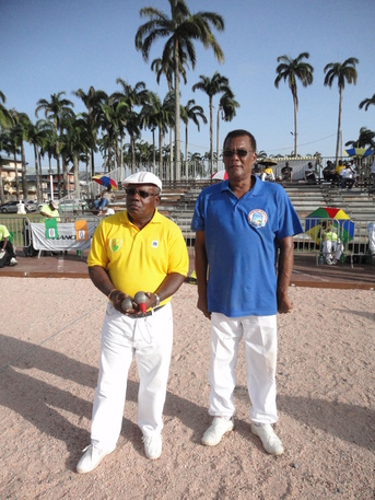 Yves SAINT-CLAIR, Vice-Champion Antilles-Guyane 2011 en tête à tête et Alex MASSOLIN, Champion Antilles-Guyane 2011 en tête à tête
