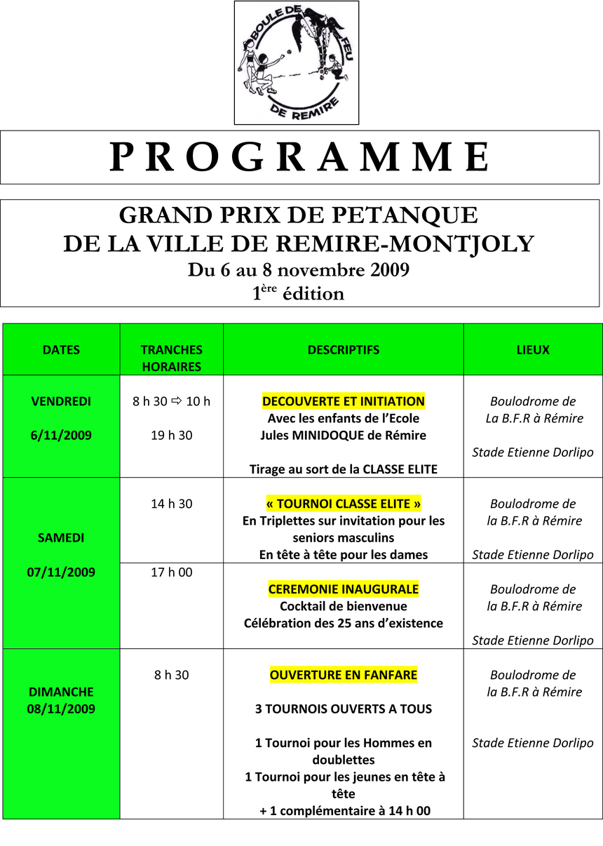 Grand Prix de Pétanque de la ville de Rémire-Montjoly