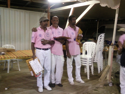 LA TRIPLETTE CHAMPIONNE DE GUADELOUPE EN SENIORS avec de GàD: VAITILINGON BERNARD,ALBERTI BRUNO et GREAUX ROBERT