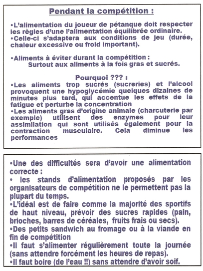 "MENS SANA IN CORPORE SANO"  L'IMPORTANCE DE L'ALIMENTATION DU SPORTIF.