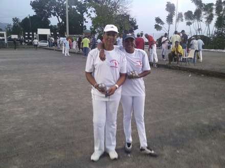 CHAMPIONNES de GUADELOUPE 2012 de GàD,CAROUPANNA Glawdys et MINATCHY Marie -Françoise de la Pétanque Club de PETIT-CANAL