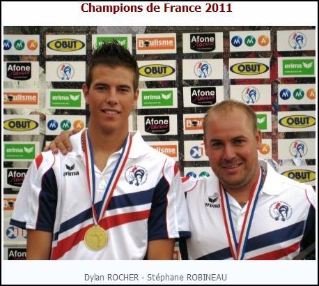 CHAMPIONS de FRANCE 2011 en  Doublettes