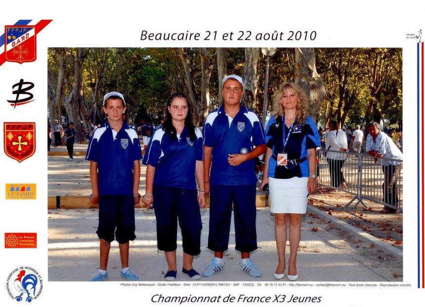 CHAMPIONNAT DE FRANCE CADET 2010,(équipe Ligue), BEAUCAIRE (30)