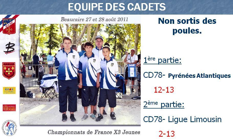 CHAMPIONNAT DE FRANCE 2011 CADET- BEAUCAIRE (30)