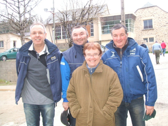 ROUALDES Michel - LACAM Alexis - BAYOL Michel  et  PINEL Georgette  la présidente de la J.P.C ROUALDES Michel - LACAM Alexis - BAYOL Michel  et  PINEL Georgette  la présidente de la J.P.C