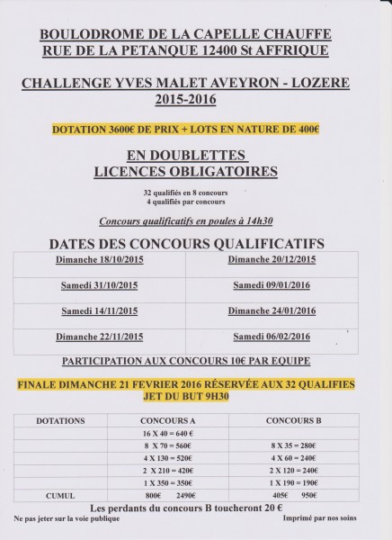 Master de St Affrique 2015/2016 Master de St Affrique 2015/2016