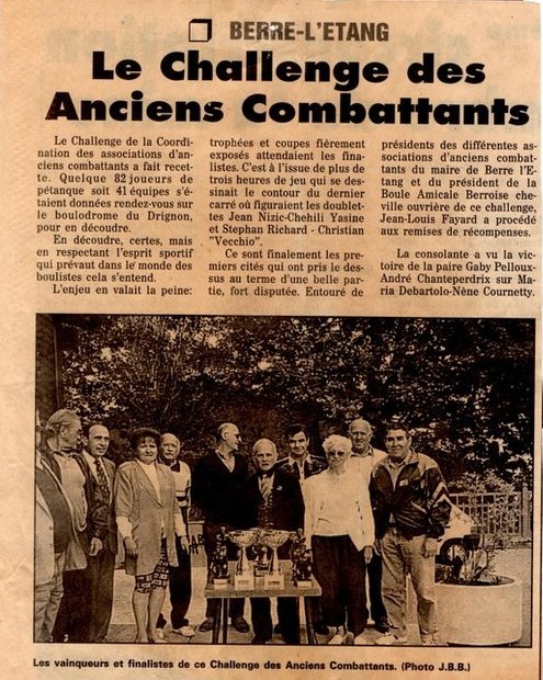 Challenge des Anciens Combattants Challenge des Anciens Combattants
