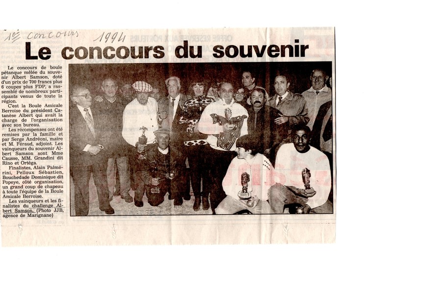 1994 Le concours du souvenir