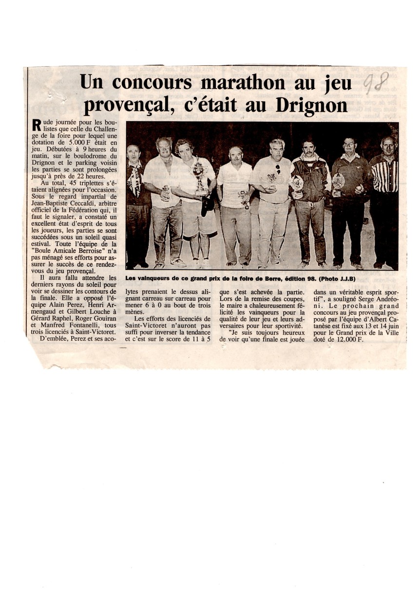 1998 jeu provençal
