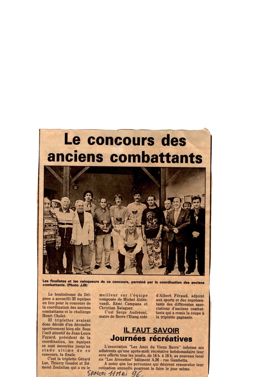 concours des Anciens Combattants